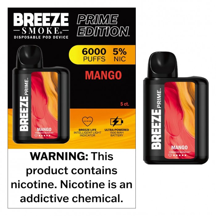 Breeze Smoke Prime Edition 6000 Puff Disposable (Box of 5